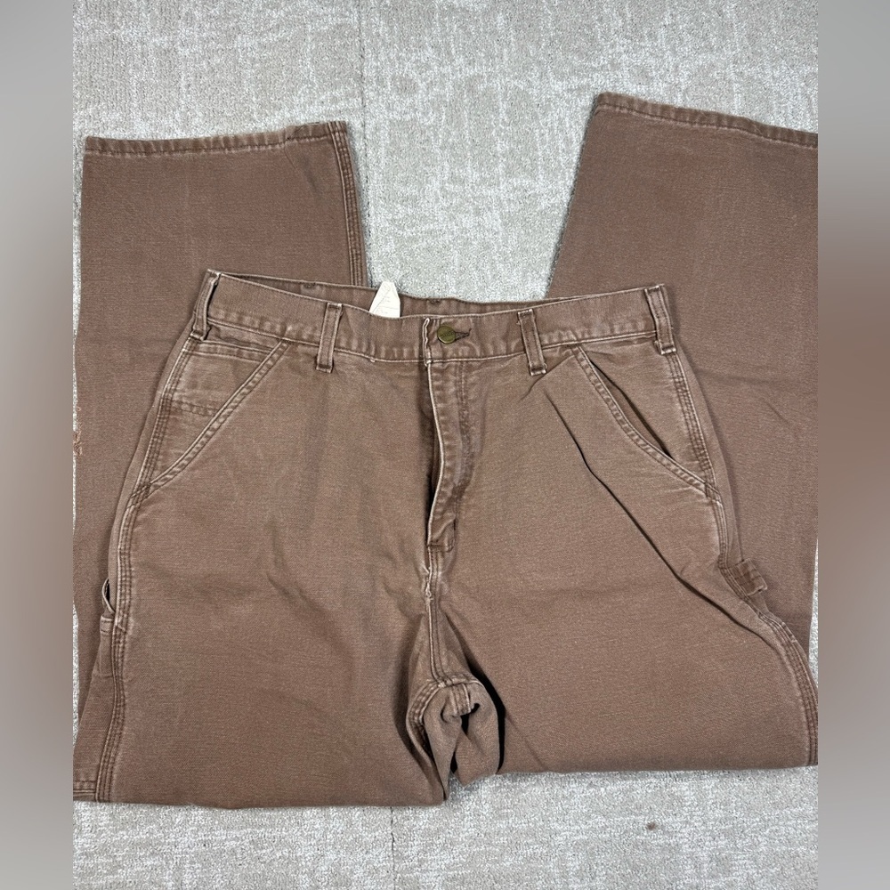 Vintage Carhartt Brown 90s Carpenter Straight Leg Pant Size 34x30
